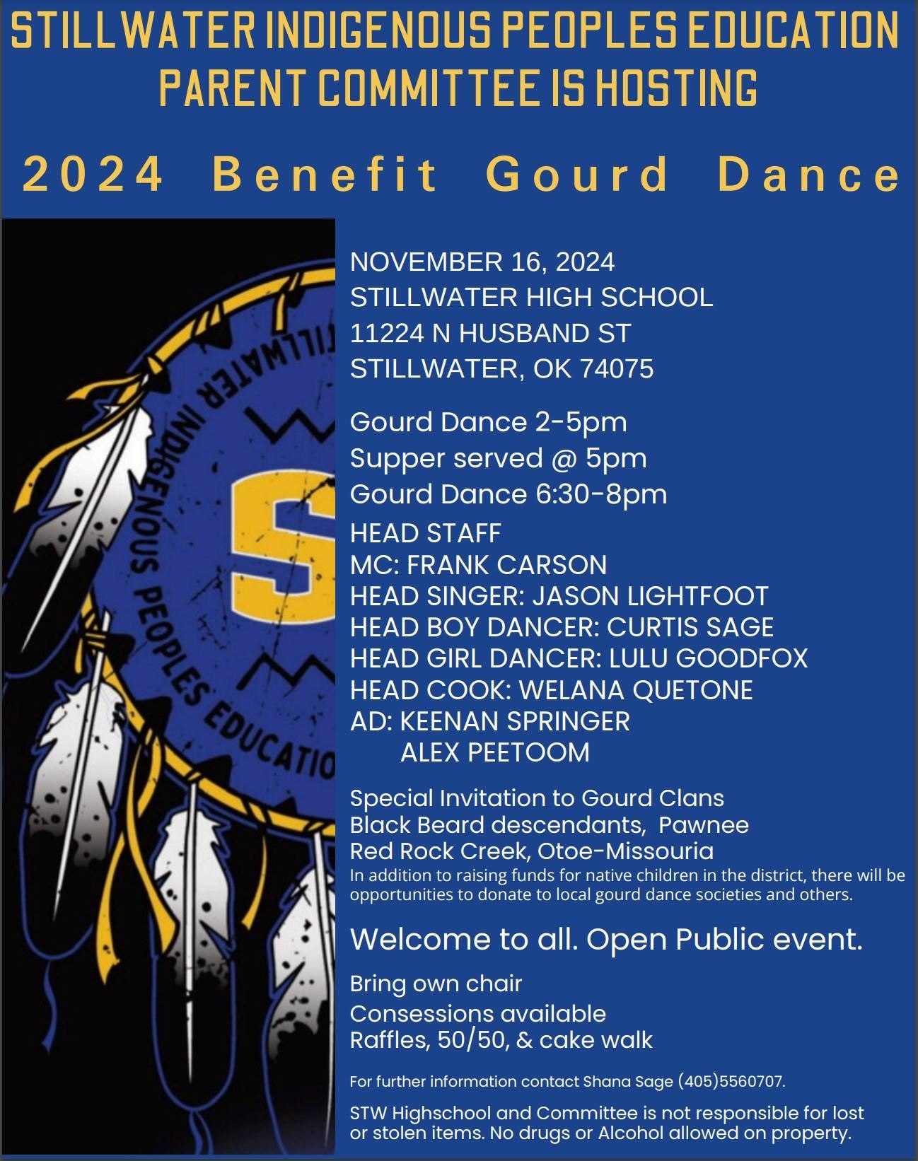 Gourd Dance 2024 - 405.556.0707 for details